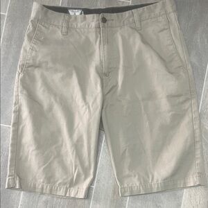 Volcom Men's Beige Flat Front Shorts